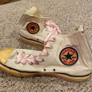 Custom hi top converse sneakers